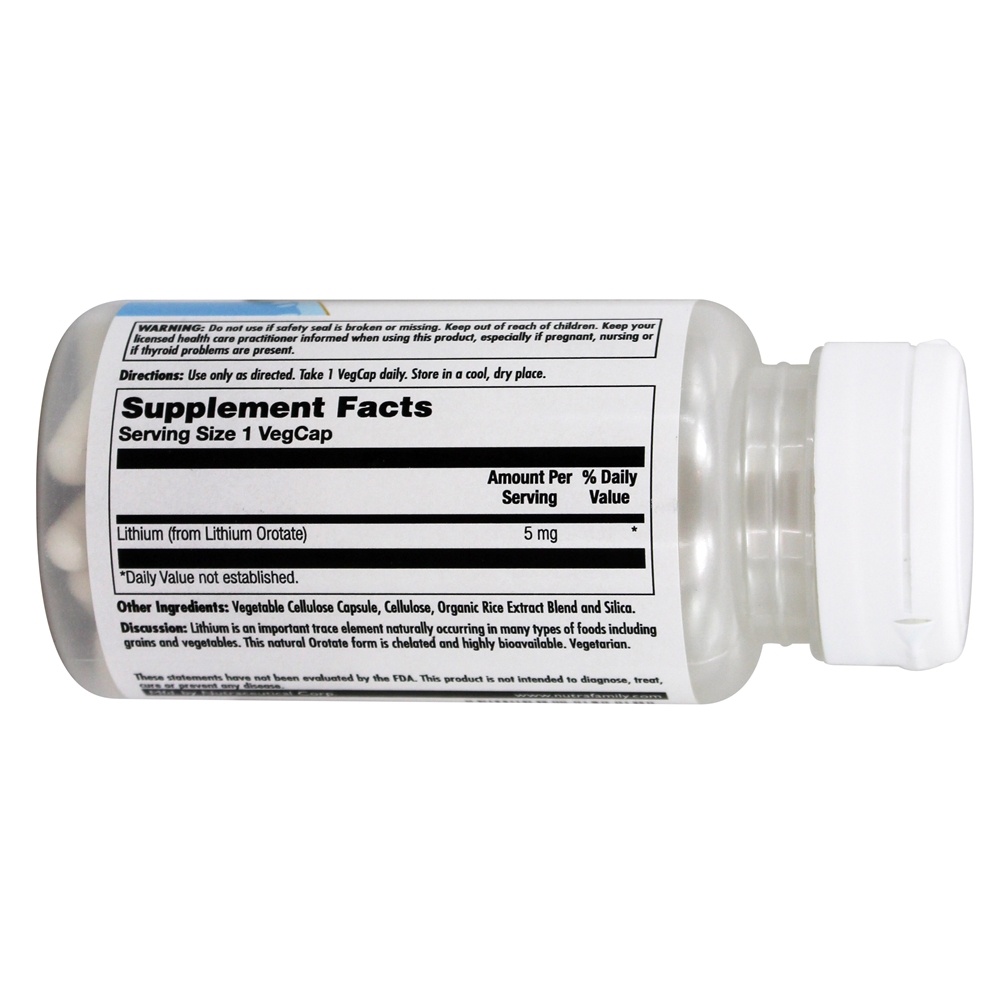 Orotato de Lítio Forma Biodisponível 5 mg. - Cápsulas vegetarianas 60 Kal - Imagem 2
