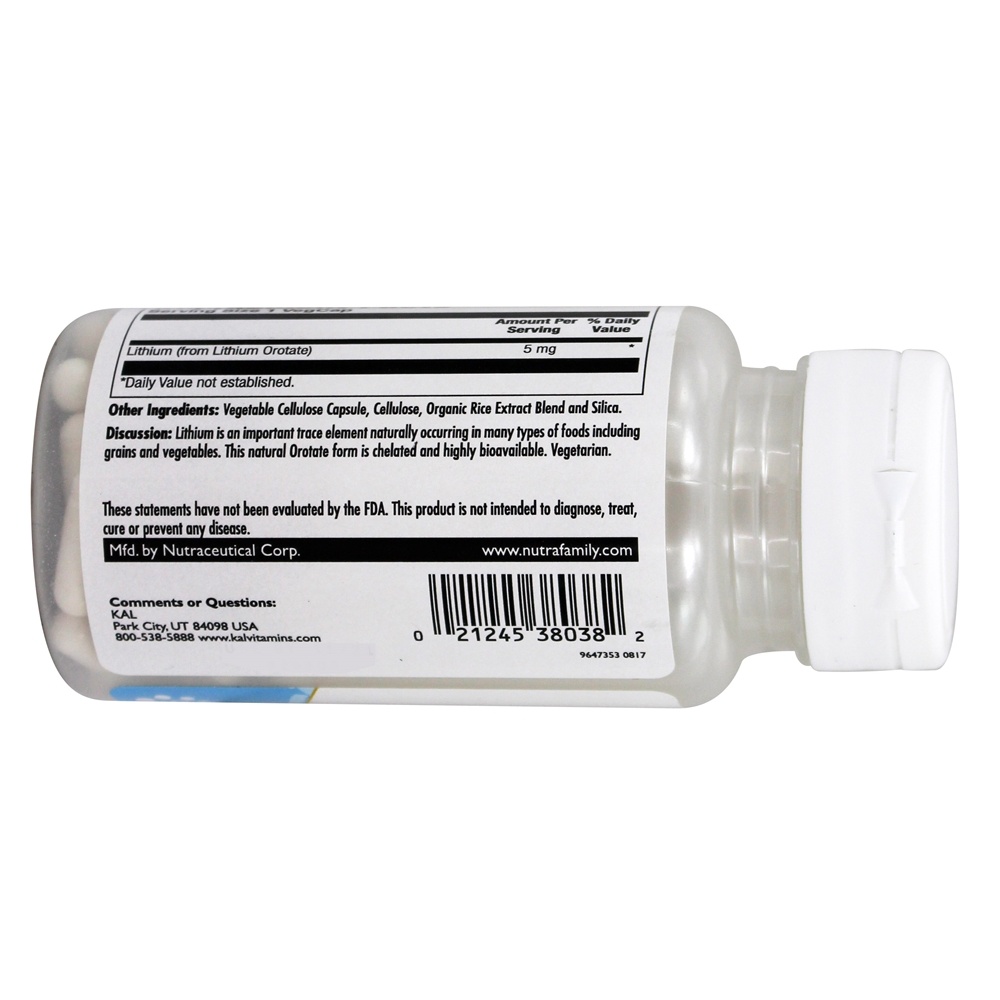 Orotato de Lítio Forma Biodisponível 5 mg. - Cápsulas vegetarianas 60 Kal - Imagem 3