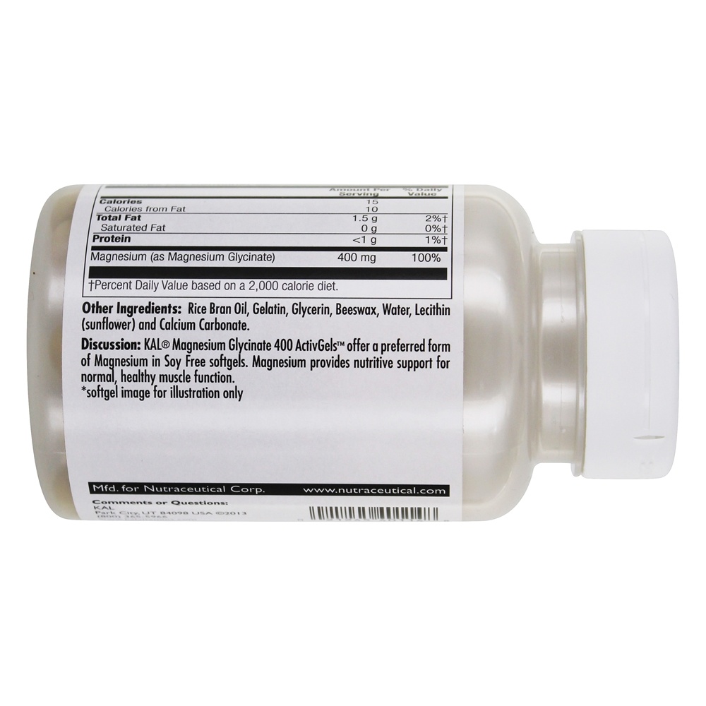 Glicinato de Magnésio 400 400 mg. - 60 Softgels Kal - Imagem 3
