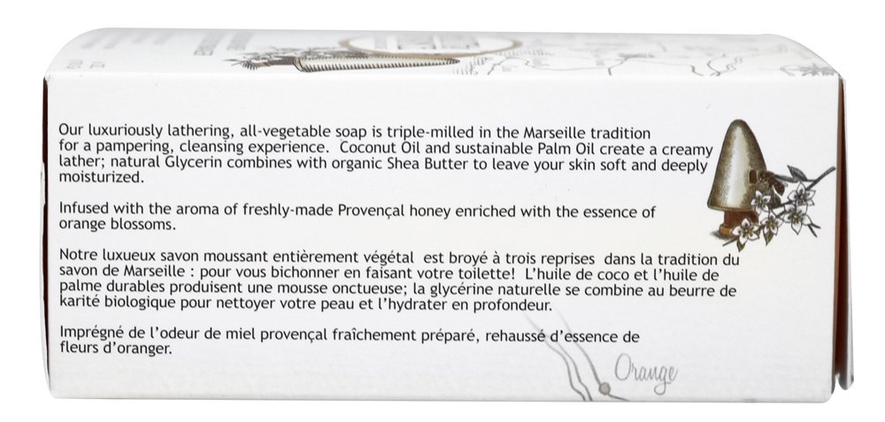 Barra de hortaliças francesas sabonete de laranja flor de mel - 6 oz. South of France - Imagem 3