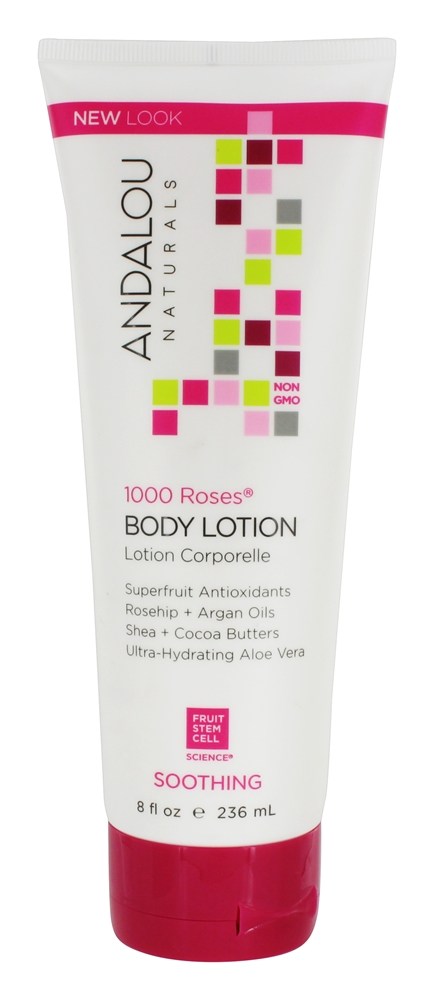Loção Corporal Calmante 1000 Rosas - 8 fl. oz. Andalou Naturals