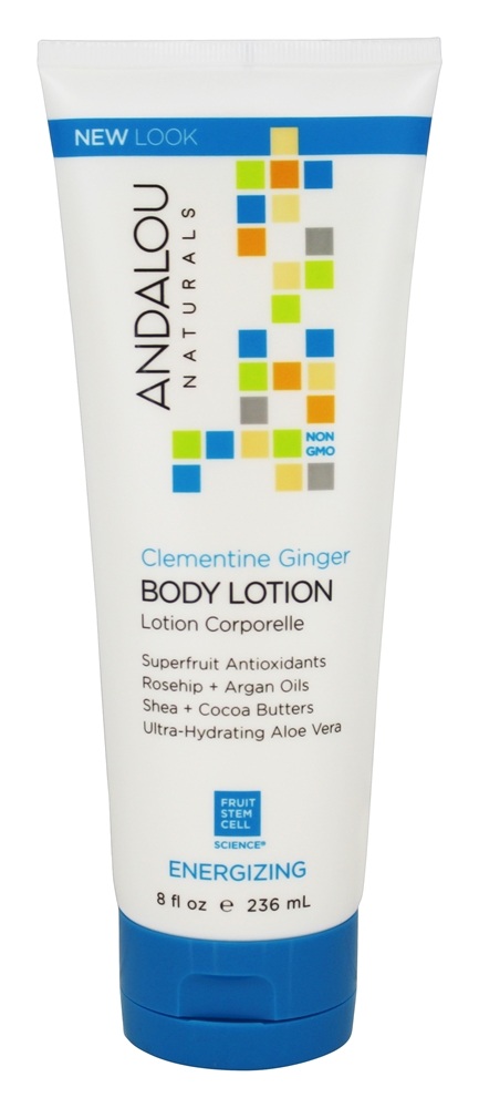 Loção Corporal Energizante Clementina Gengibre - 8 fl. oz. Andalou Naturals