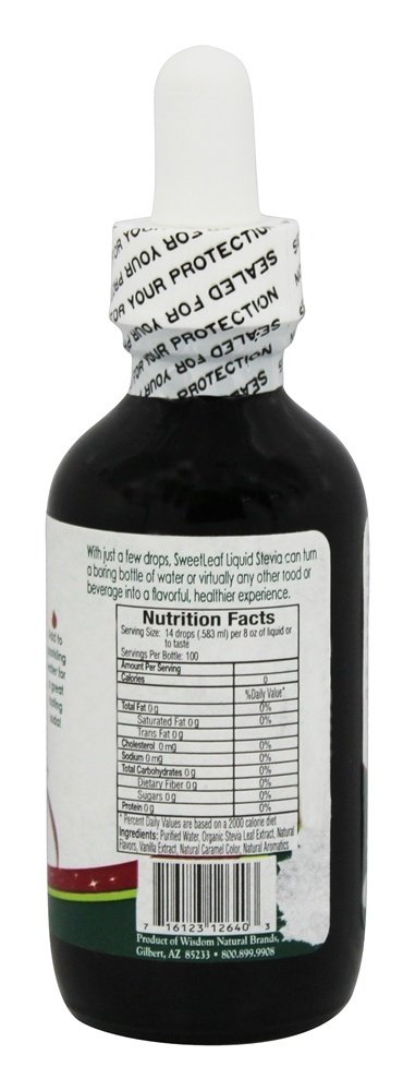 Cola de Stevia líquida de gotas de doce - 2 fl. oz. SweetLeaf - Imagem 2