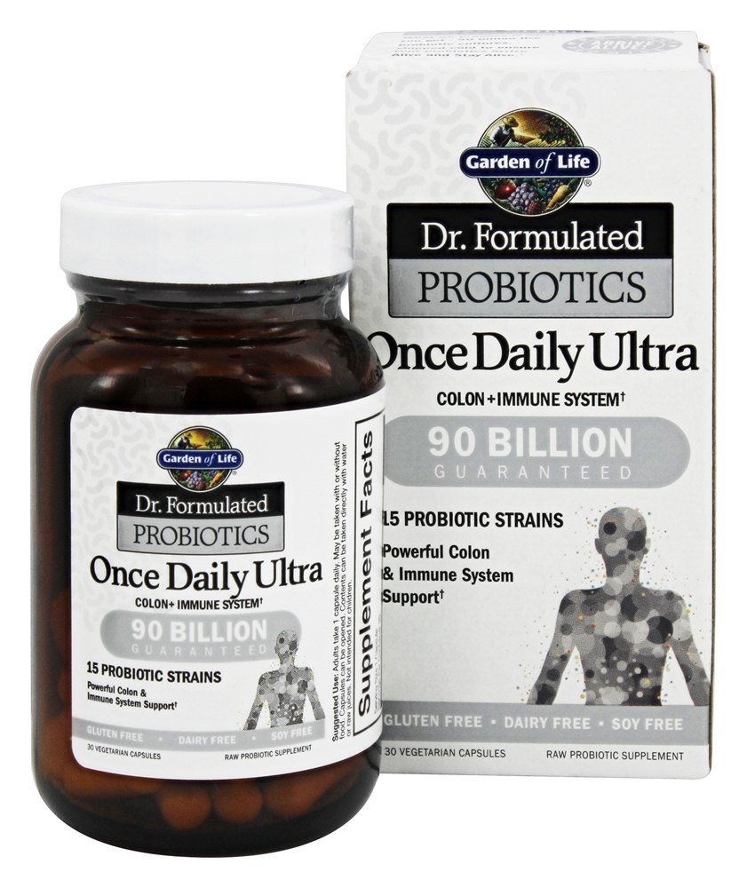 Dr. Formulated Probiótico Um Por Dia Ultra 90 Bilhões de UFC - Cápsulas vegetarianas 30 Garden of Life