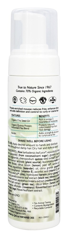 Mousse de Chia Definindo - 7 fl. oz. Aubrey Organics - Imagem 2