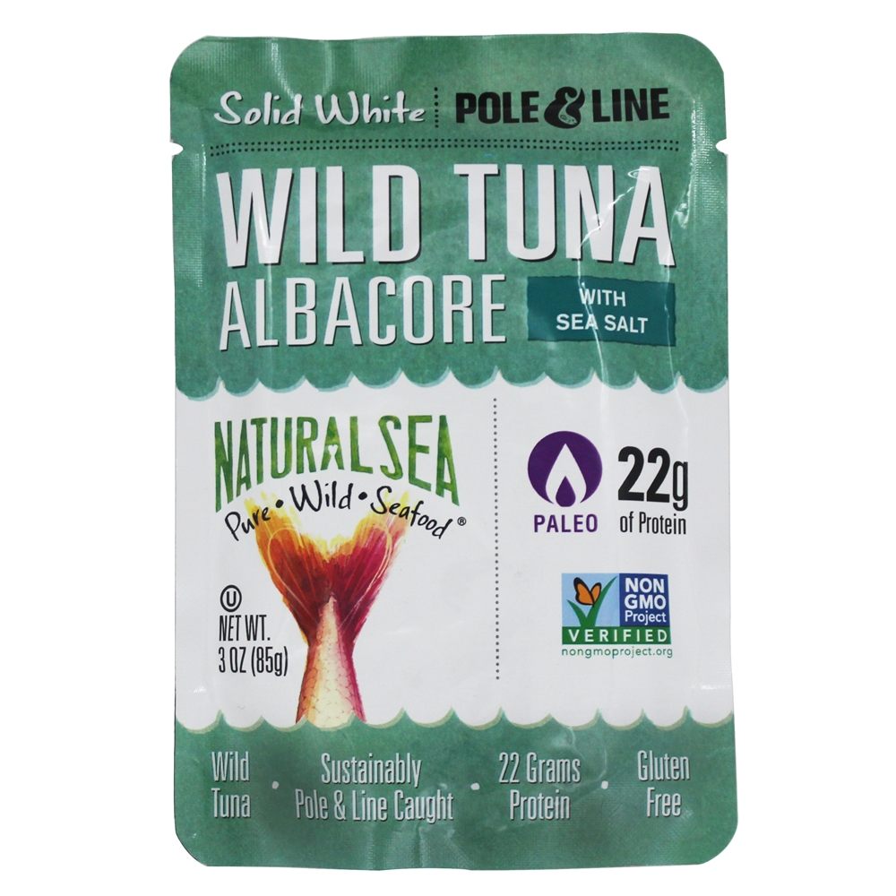 Albacora de Atum Selvagem Branco Sólido com Sal Marinho - 3 oz. Natural Sea - Imagem 2