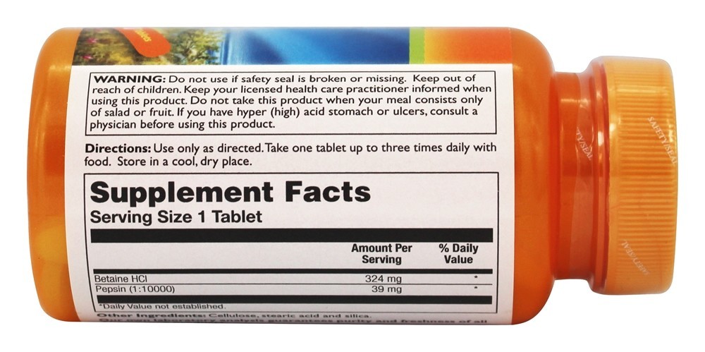 Betaína HCl com Pepsina - 90 Tablets Thompson - Imagem 2