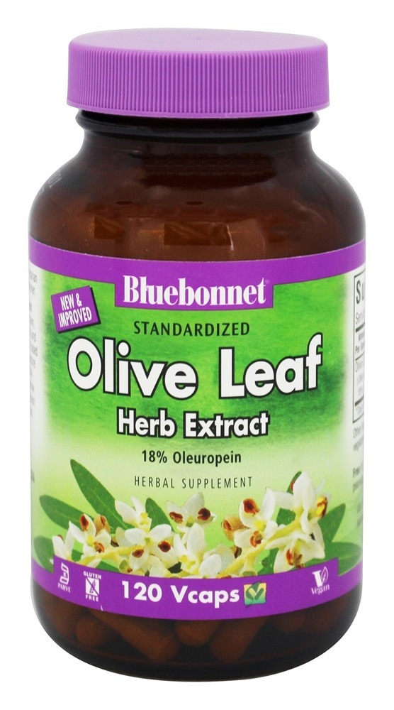 Extrato de Erva de Folha de Oliva - Cápsulas vegetarianas 120 Bluebonnet Nutrition