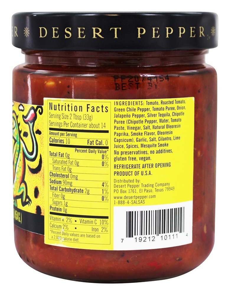 Authentic Medium Burn Salsa Tequila - 16 oz. Desert Pepper - Imagem 2