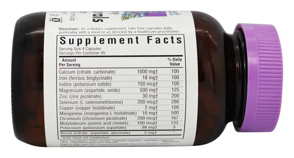 Multiminerals Plus Boron - Cápsulas vegetarianas 180 Bluebonnet Nutrition - Imagem 2