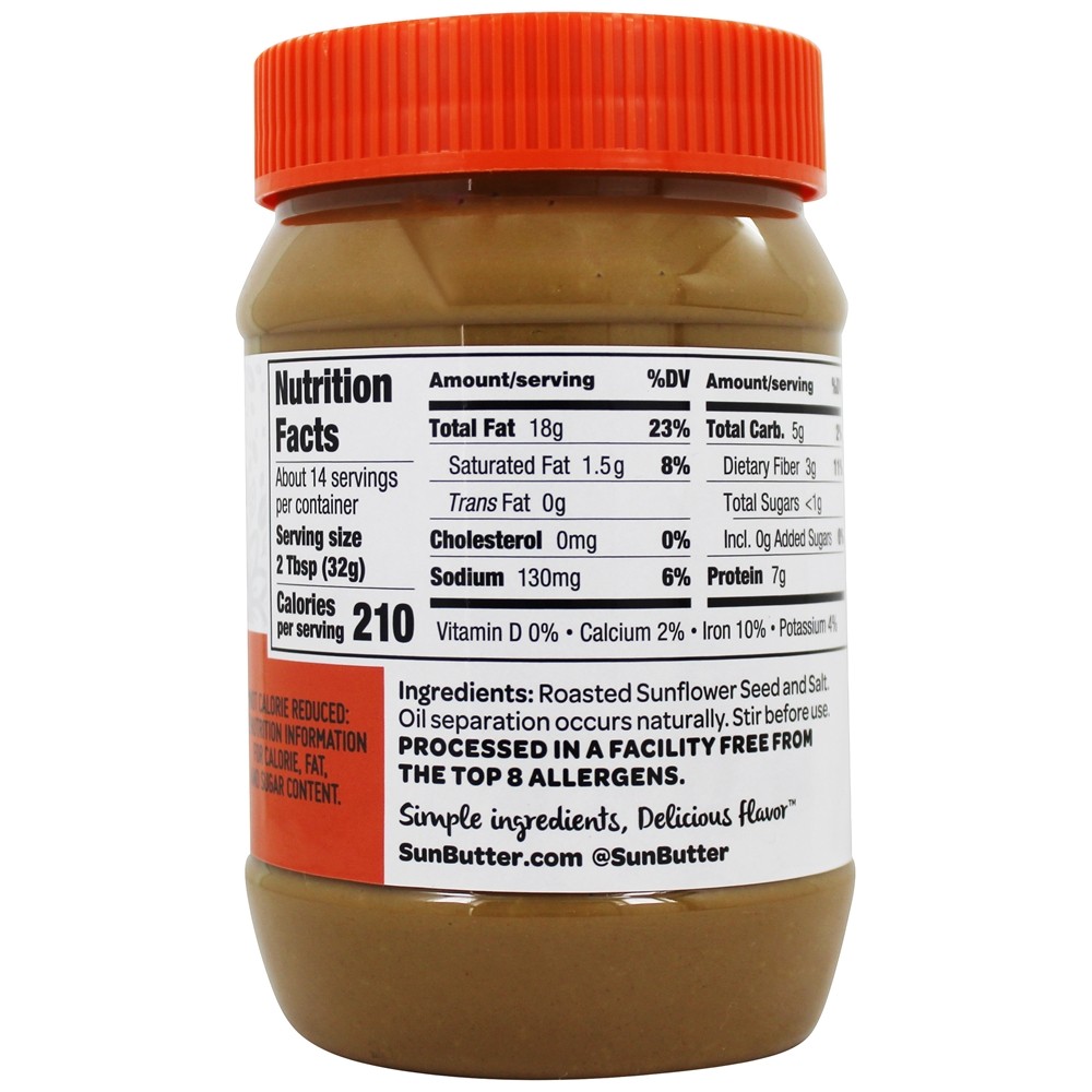 Girassol Manteiga Sem Açúcar Adicionado - 16 oz. SunButter - Imagem 2