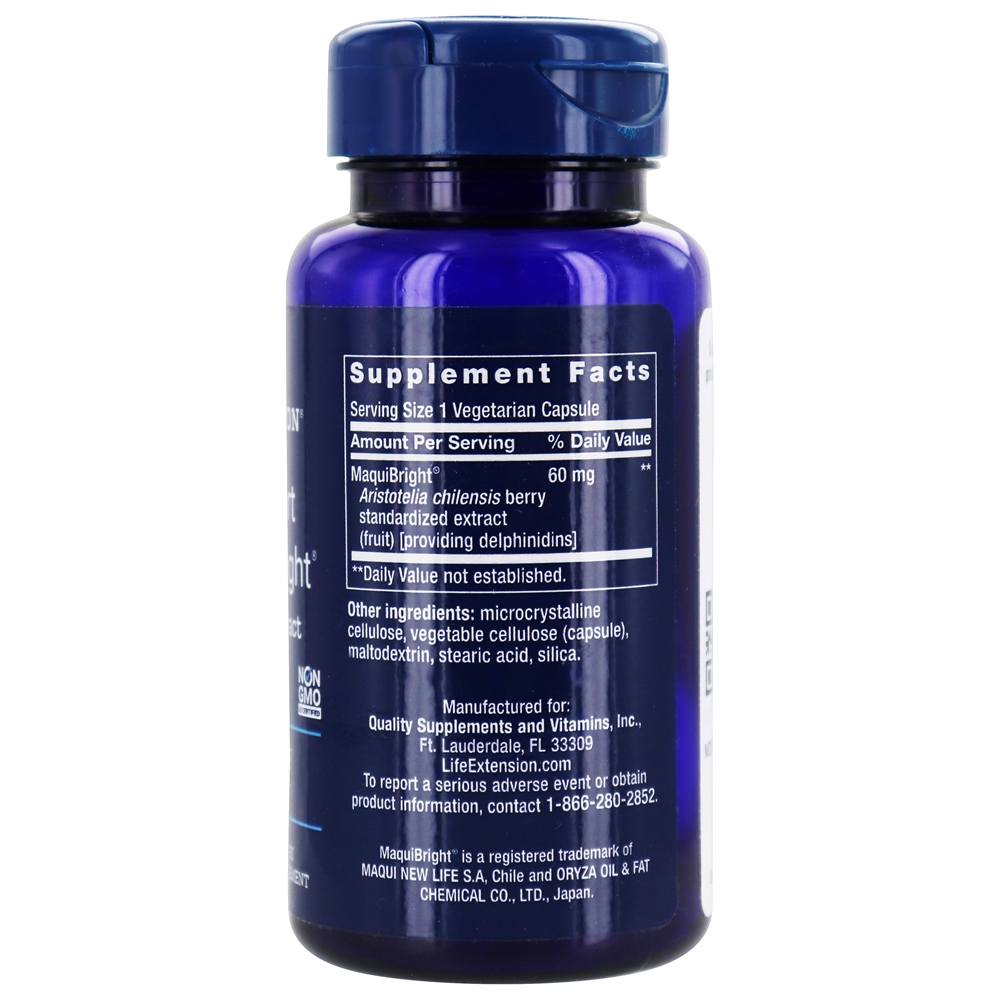Rasgue o suporte com o MaquiBright 60 mg . - Cápsulas vegetarianas 30 Life Extension - Imagem 2