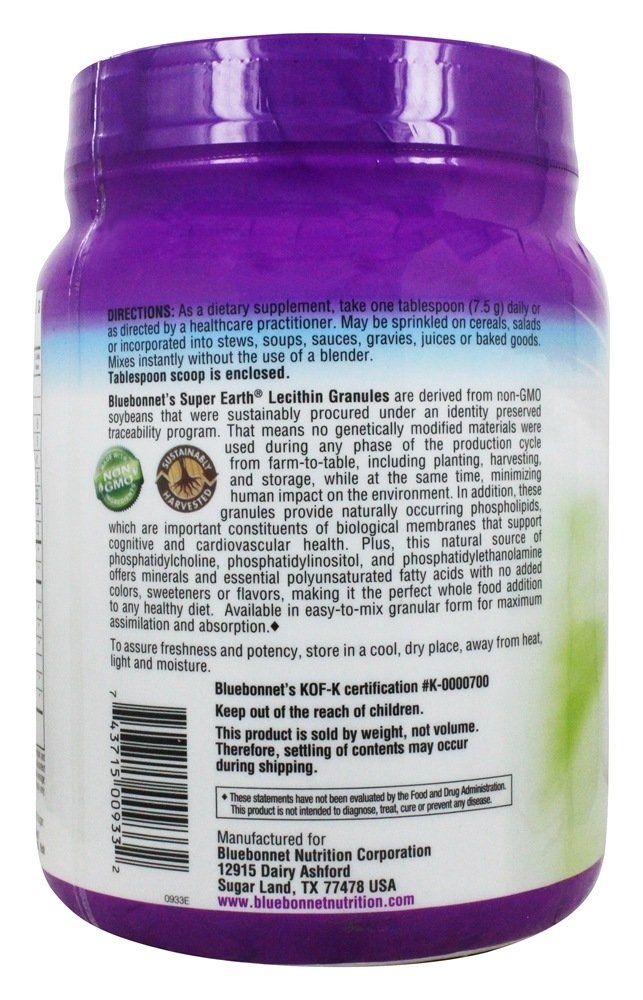 Lecitina Granulado Soya Natural - 25.4 oz. Bluebonnet Nutrition - Imagem 3