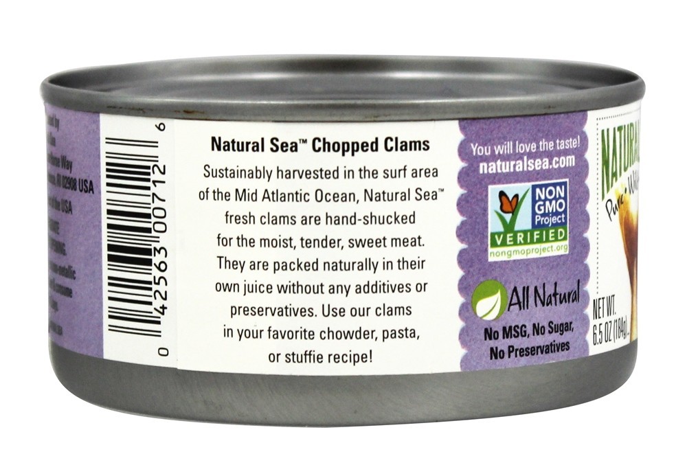 Amêijoas Picadas Salgadas - 6.5 oz. Natural Sea - Imagem 3