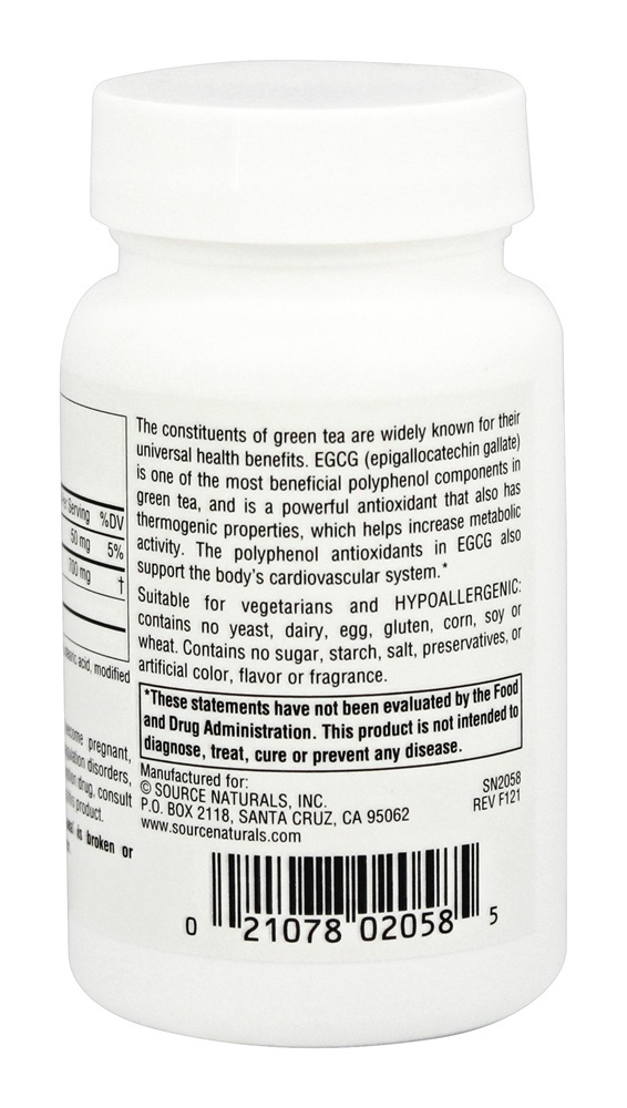 EGCG 350 mg. - 60 Tablets Source Naturals - Imagem 3