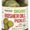 Comprar picles de aneto kosher fatiado orgânico - 24 oz. Woodstock farms preço no brasil alimentos & lanches panquecas suplemento importado loja 7 online promoção -