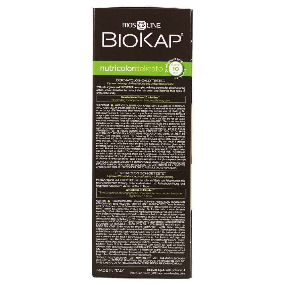 Nutricolor Delicato Permanente Tintura De Cabelo Rápida 4.0 Natural Castanho - 4.5 fl. oz. BioKap - Imagem 2