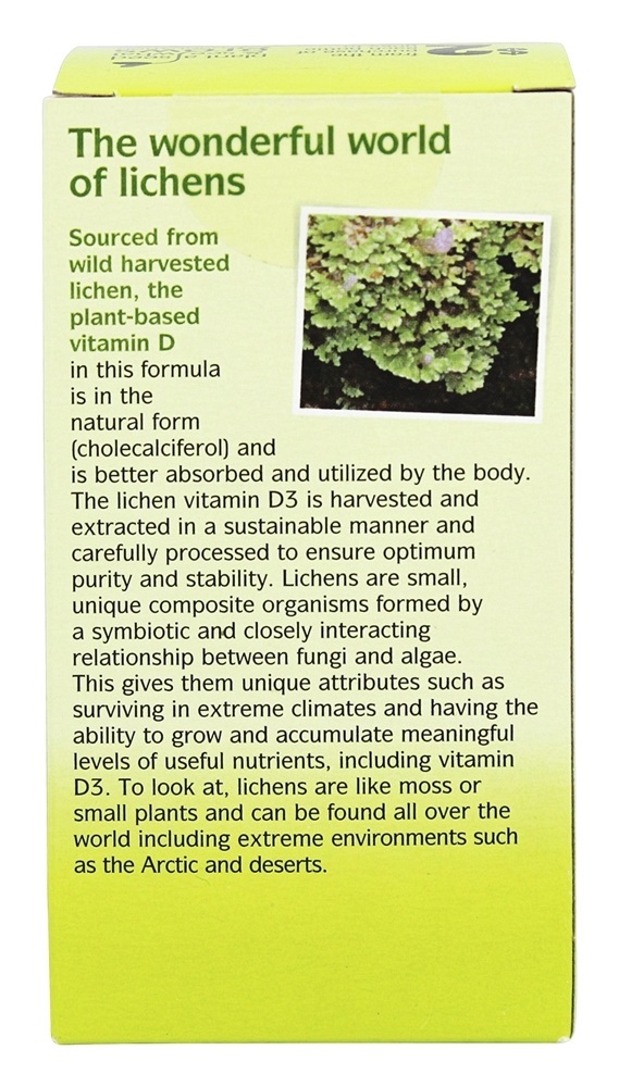 Pure Alimento Vitamina D3 Bioenhançado Vegano 1000 IU - Cápsulas vegetarianas 90 Whole Earth & Sea - Imagem 3