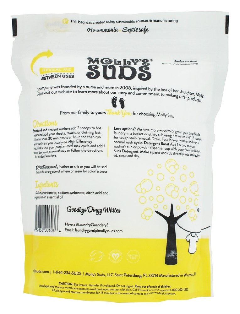 Branqueador de Oxigênio com Limão - 41.09 oz. Molly's Suds - Imagem 2