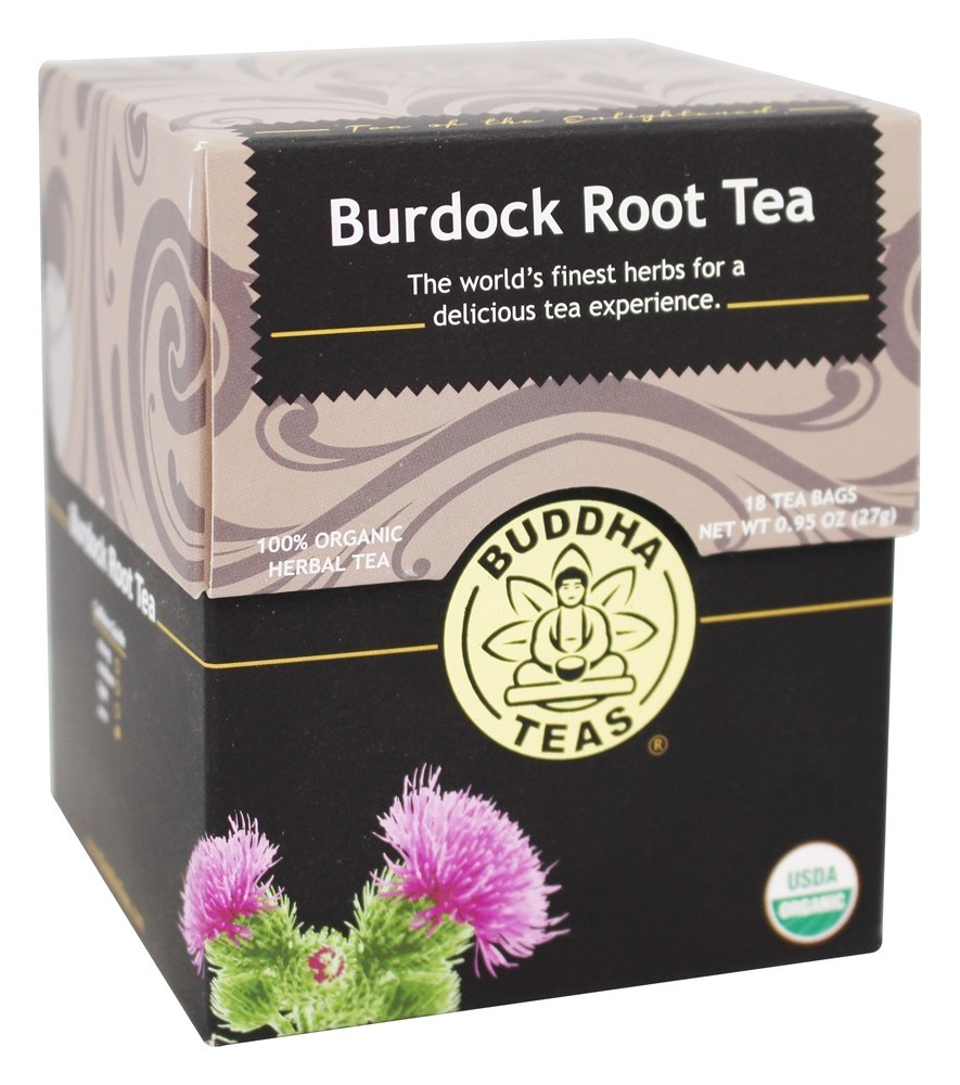 Chá de raiz de bardana orgânica 100 % - 18 Saquinhos de Chá Buddha Teas