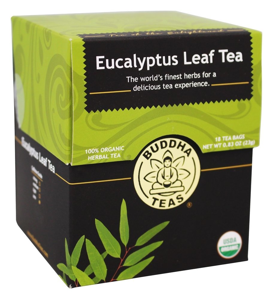 100 % chá de folha de eucalipto erval orgânico - 18 Saquinhos de Chá Buddha Teas