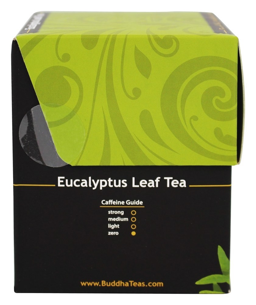 100 % chá de folha de eucalipto erval orgânico - 18 Saquinhos de Chá Buddha Teas - Imagem 4