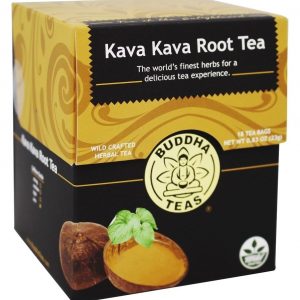 Comprar selvagem trabalhada de ervas kava kava raiz chá - 18 saquinhos de chá buddha teas preço no brasil chá preto chás e café suplemento importado loja 79 online promoção -