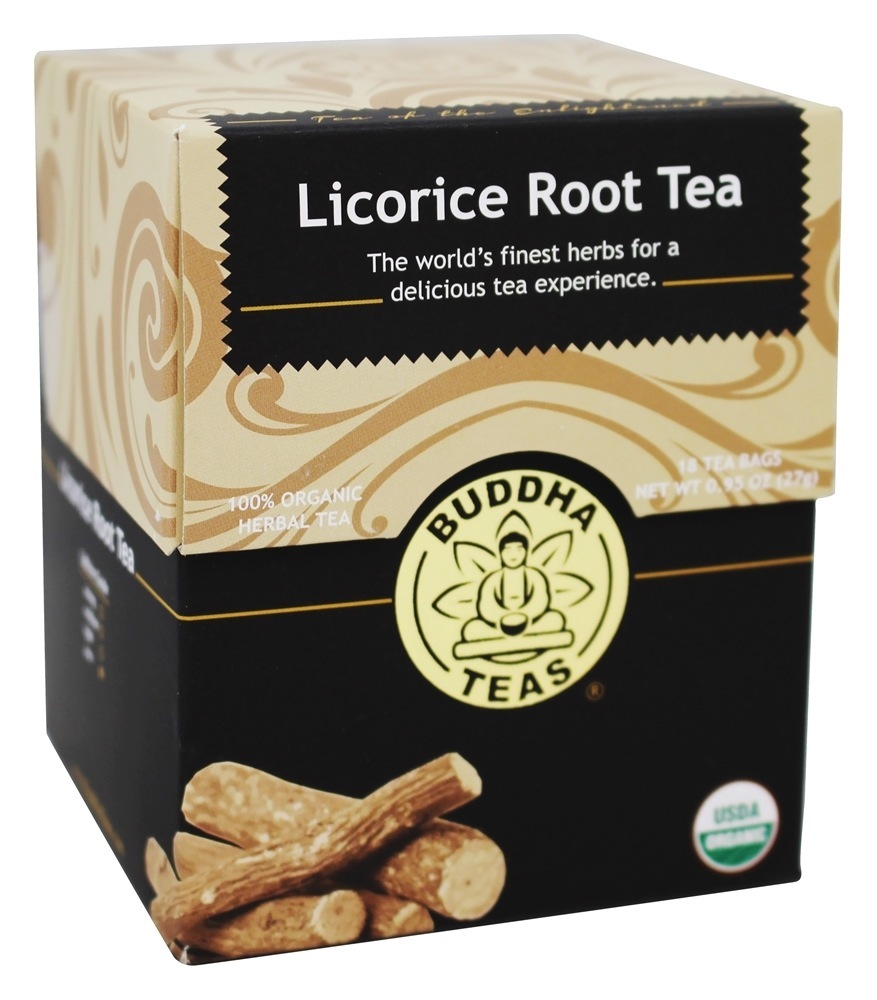Chá de raiz de alcaçuz erval orgânico 100 % - 18 Saquinhos de Chá Buddha Teas