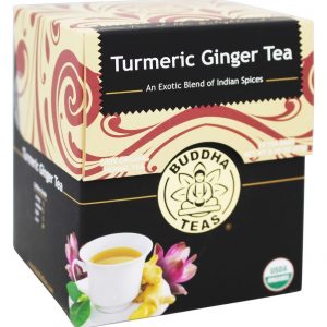 Comprar 100 % orgânica herbal açafrão ginger tea - 18 saquinhos de chá buddha teas preço no brasil chá preto chás e café suplemento importado loja 143 online promoção -
