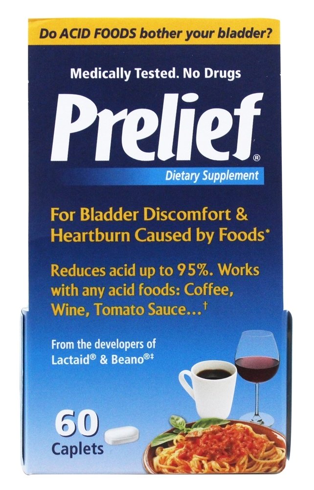 Prelief Suplemento Dietético Com Redutor de Ácido - 60 Cápsulas Prelief