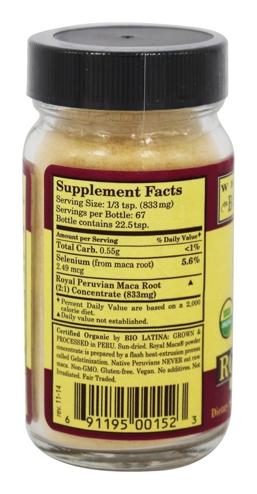 Real Maca Pó Superfoo - 2.01 oz. Whole World Botanicals - Imagem 2