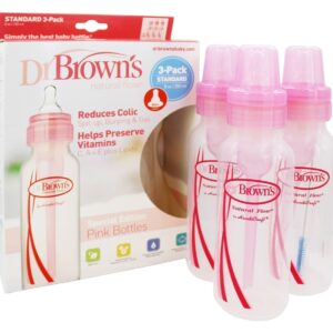 Comprar frasco de bebé padrão de fluxo natural 3-pack pink - 8 oz. Dr. Brown's preço no brasil mamadeiras e acessórios saúde de crianças & bebês suplemento importado loja 49 online promoção -