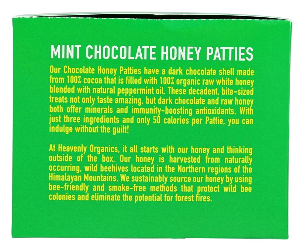 Caixa de rissóis de mel de chocolate menta - 40 Contagem Heavenly Organics - Imagem 3