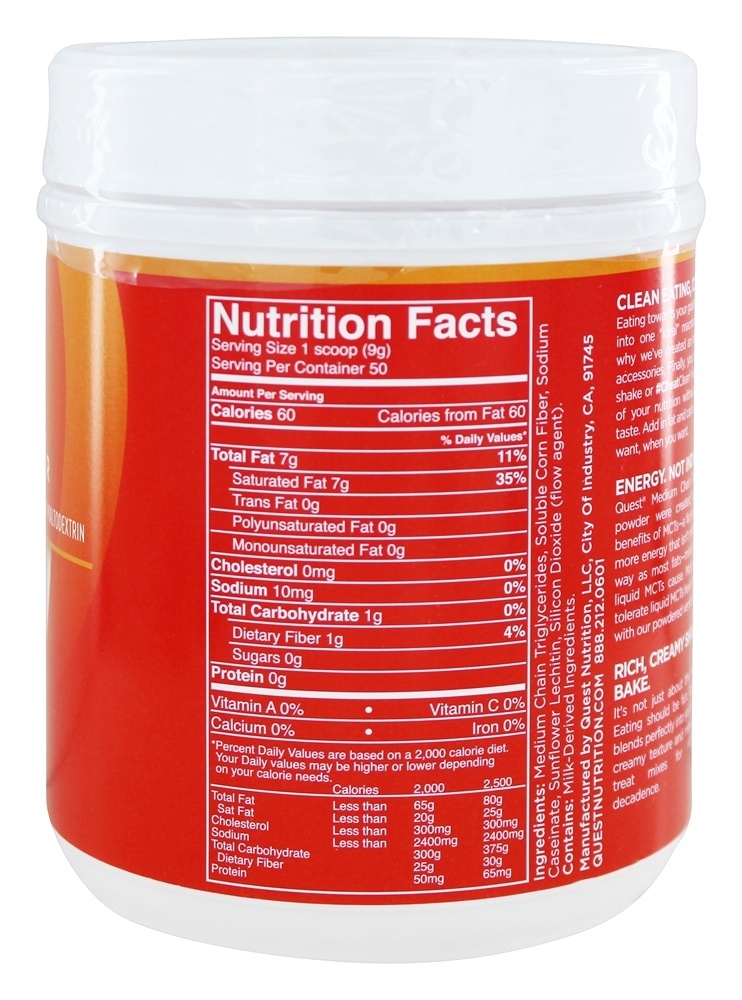 MCT Oil Powder - 1 lb. Quest Nutrition - Imagem 2