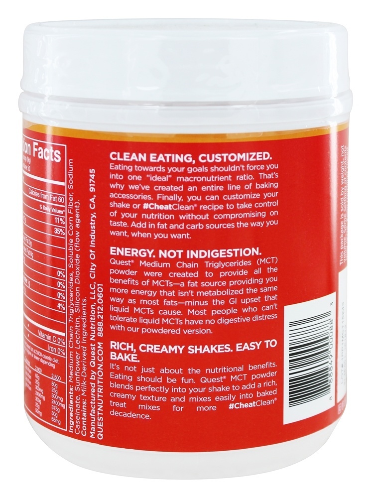 MCT Oil Powder - 1 lb. Quest Nutrition - Imagem 3