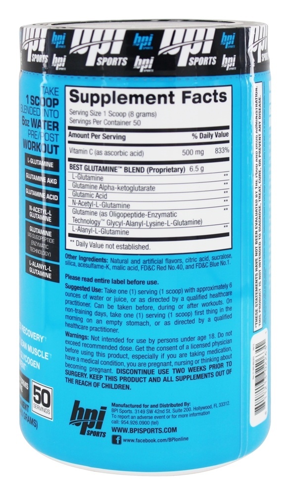 Melhor Glutamina Berry Citrus - 15.9 oz. BPI Sports - Imagem 2