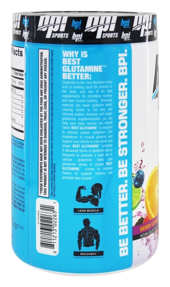 Melhor Glutamina Berry Citrus - 15.9 oz. BPI Sports - Imagem 4