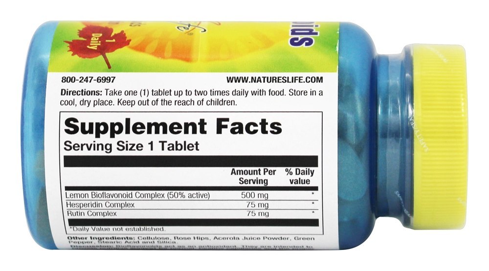 Bioflavonóides 500 mg. - 100 Tablets Nature's Life - Imagem 2