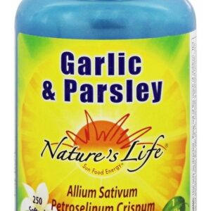 Alho e Salsa - 250 Softgels Nature's Life