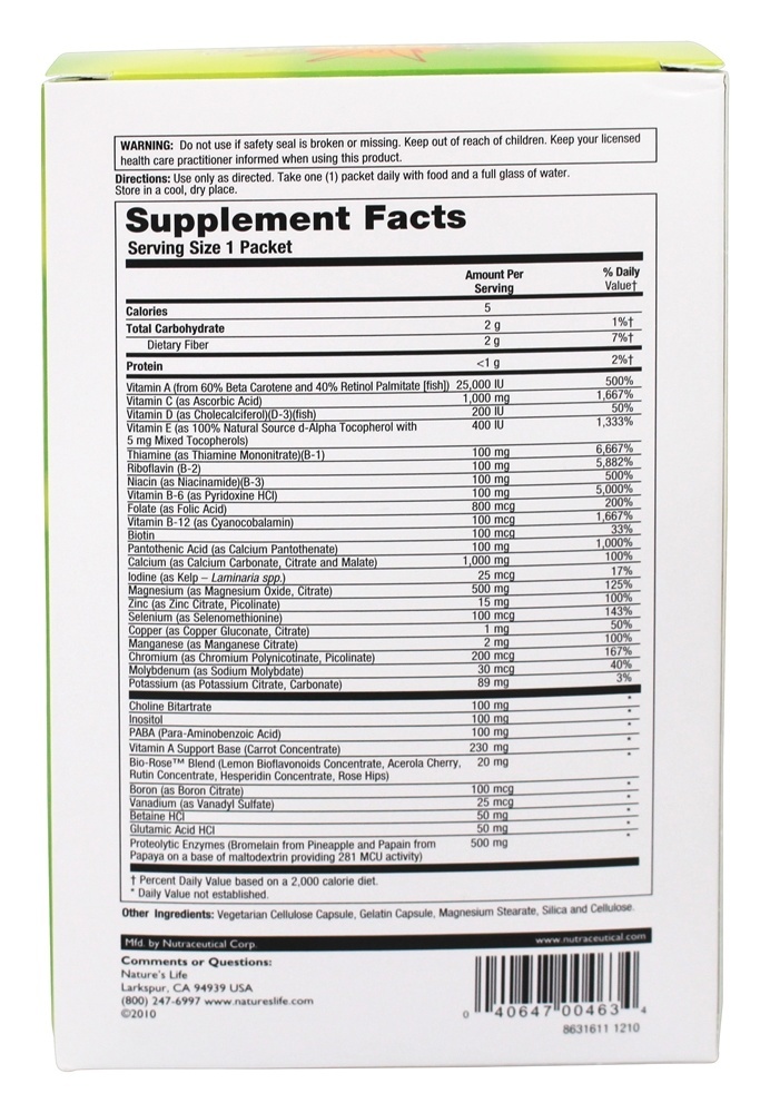 Mega Pak Iron-Free - 30 Pacotes (s) Nature's Life - Imagem 2