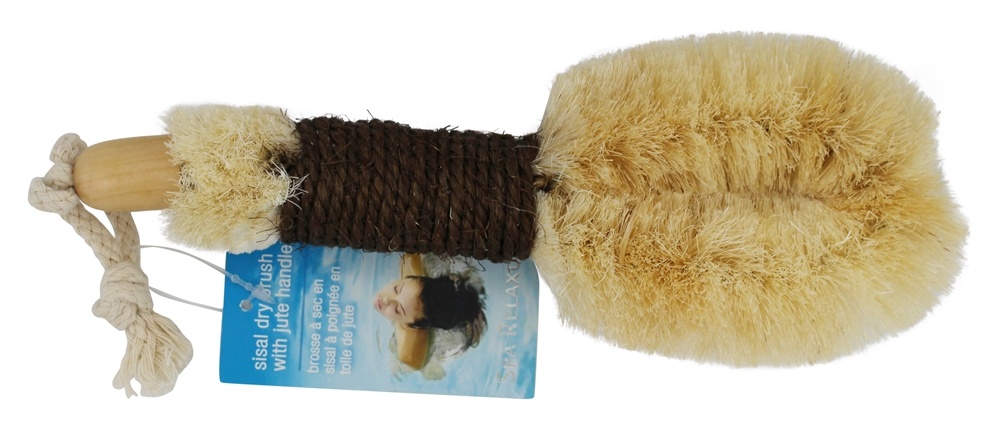 Spa Relaxus Escova seca de sisal com alça de juta - Pequeno Relaxus