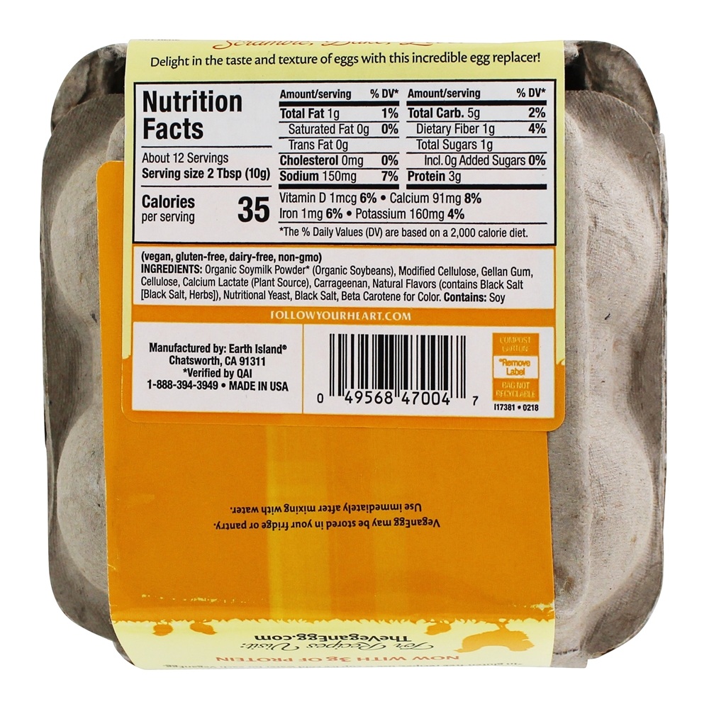 Ovo Vegano - 4 oz. Follow Your Heart - Imagem 2