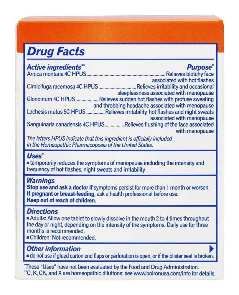 Acteane medicamento homeopático para alívio de afrontamentos - 120 Tablets Boiron - Imagem 2