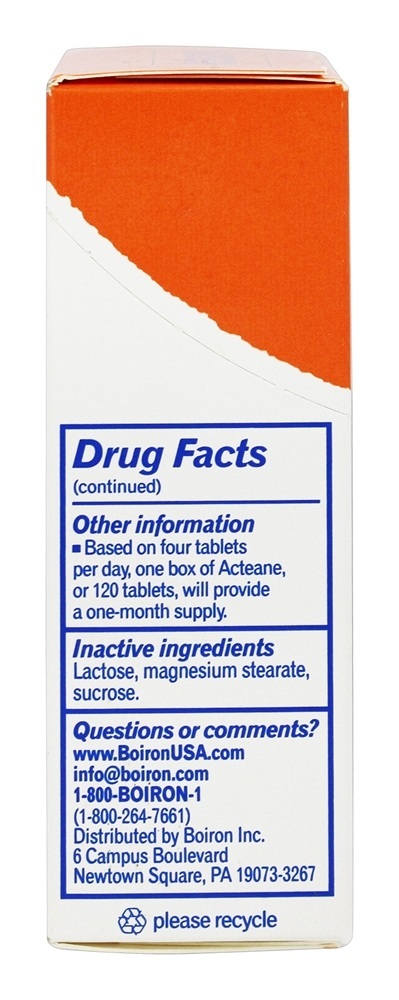 Acteane medicamento homeopático para alívio de afrontamentos - 120 Tablets Boiron - Imagem 3