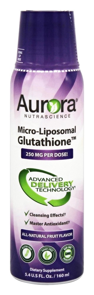 Aurora Glutationa micro-lipossomal na nutrascência - 5.4 fl. oz. Vida Lifescience