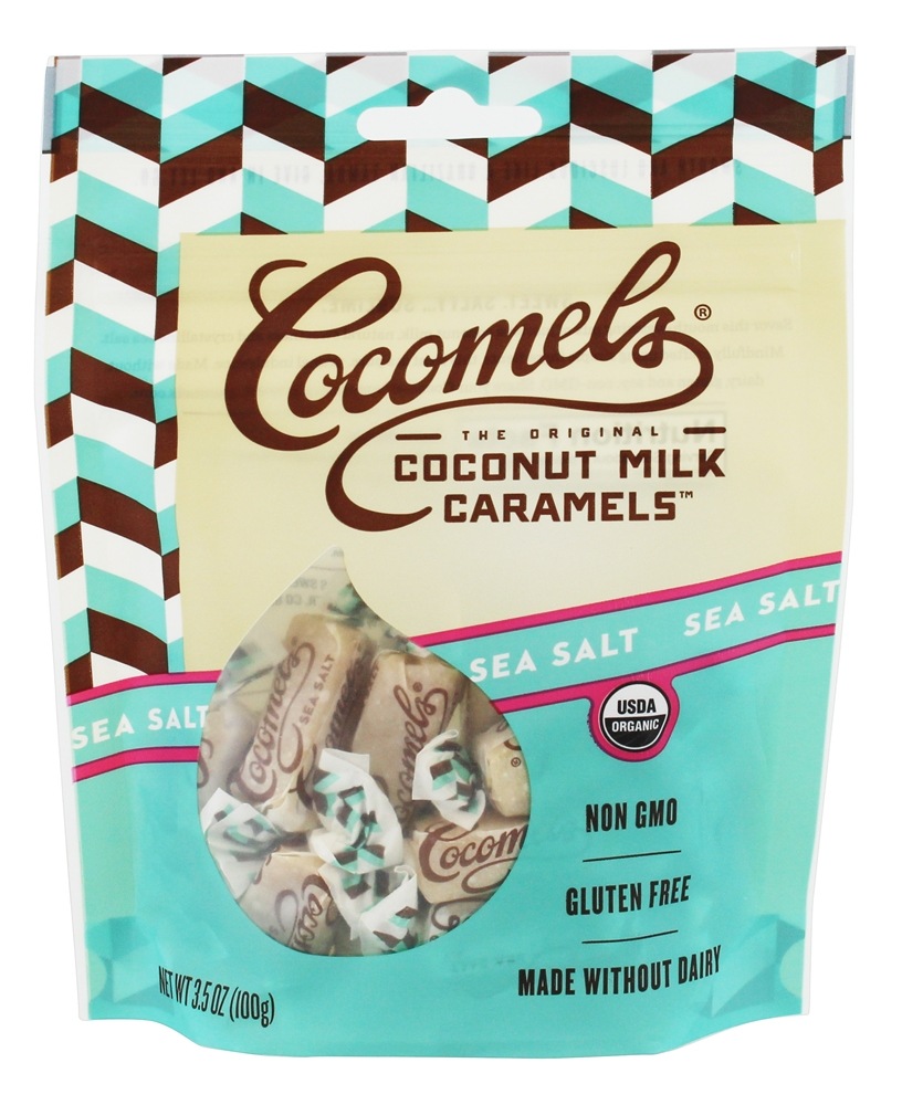 Leite de coco orgânico caramelos mar sal - 3.5 oz. JJ's Sweets Cocomels