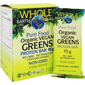Comprar orgânico vegan verduras proteína bar - 6 barras whole earth & sea preço no brasil barras de proteína de base vegetal barras nutricionais suplemento importado loja 47 online promoção -