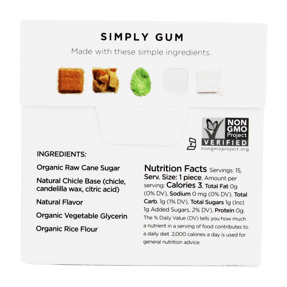 Toda a hortelã da goma natural - 15 Peça (s) Simply Gum - Imagem 2