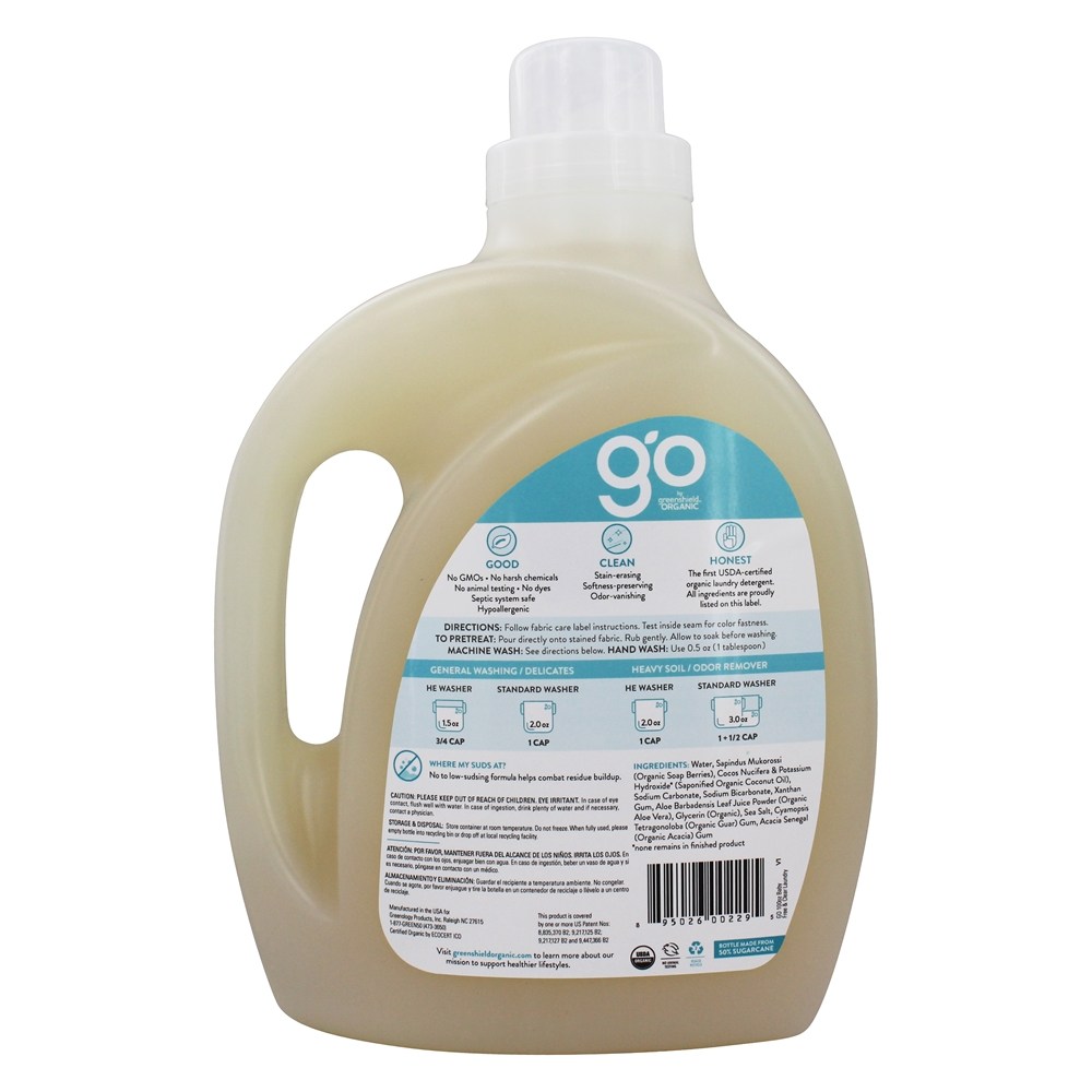 Detergente Líquido para Roupa Infantil 66 Carrega Livre e Transparente - 100 fl. oz. GO - Imagem 2