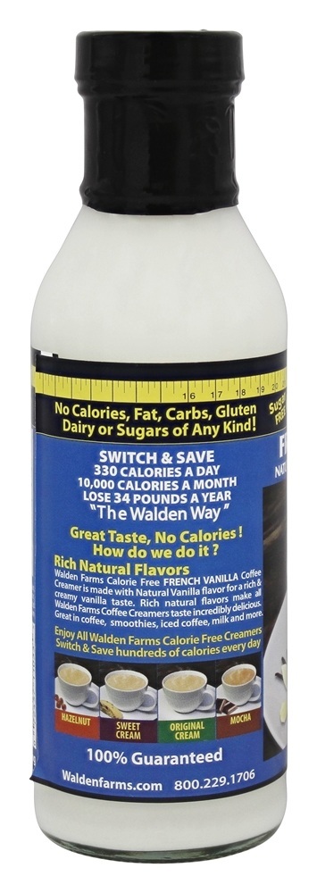 Baunilha francesa com sabor natural e desnatado - 12 oz. Walden Farms - Imagem 3